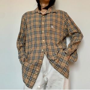 🔥SOLD Vintage Burberry Nova Check Button Up Shirt